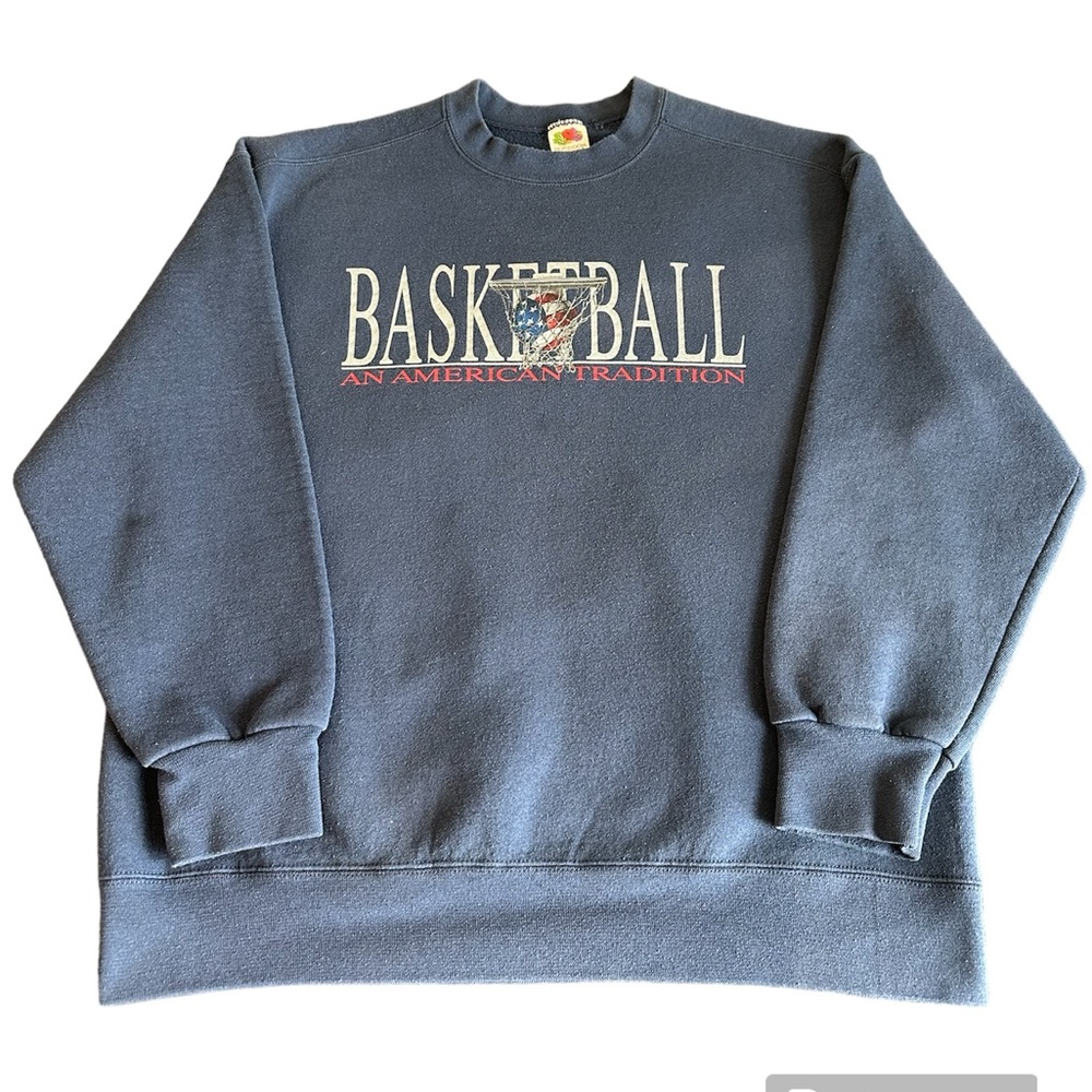 Y2K Basketball American Tradition Crewneck NBA USA Pull Over